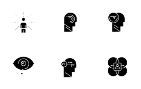 Concious Living and Personality Traits icon set