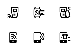 Contactless payment icon set