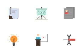 Corporate Development and Business Management icon set