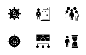 Corporate  Management icon set