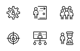 Corporate  Management icon set