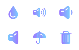 Creative business gradient icons set
