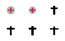 Cross icon set