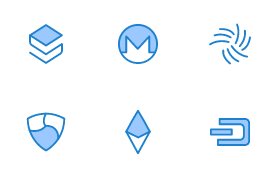 Cryptocurrency icon set