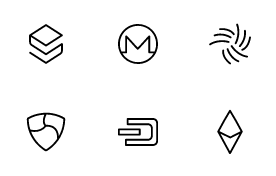 Cryptocurrency icon set