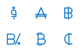 Currency icon set