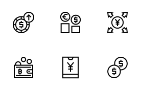 Currency icon set