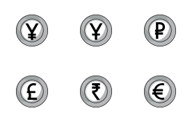 Currency Money icons set