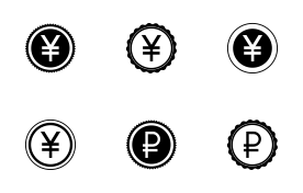 Currency Money icons set