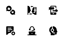 Customer care icon set
