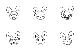 cute rabbit emoticon
