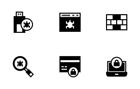 Cyber Security icon set