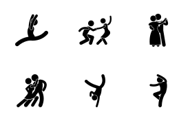 Dancing Dancer icon set