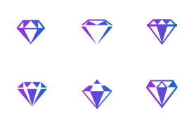Diamond Gradient Icons