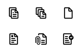 Docs and files icon set