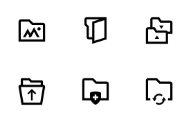 Docs and folders icon set
