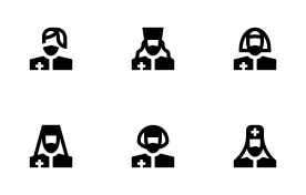 Doctors icon set