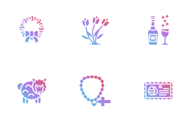 Easter Day icon set