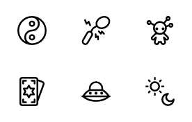 Esoteric and Superstition icon set