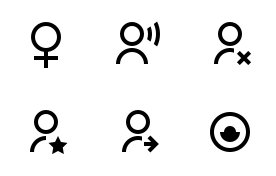 Face and User SVG icons