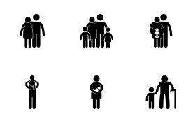 Family Love icon set
