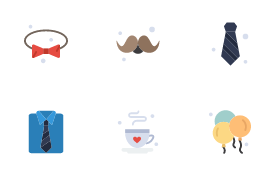 Fathers Day icon set