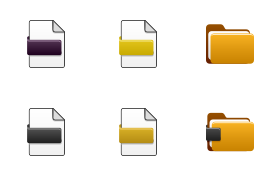 File and document icon set
