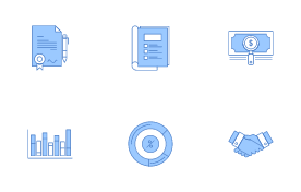 Financial Business and Global Business icon set