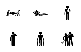 First Aid Rescue Emergency icon set