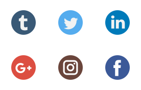 flat social media icons