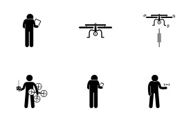 Flying Drone icon set