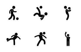 Football Player icon set
