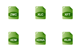 format file extension icon set
