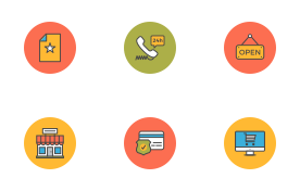Free, Flat-Line Ecommerce Icon Pack
