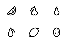 Fruits and Vegetables  icon set