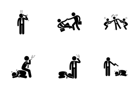Good and Bad Businessman icon set