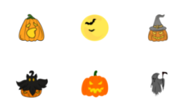 Halloween Pumpkins and Monsters
