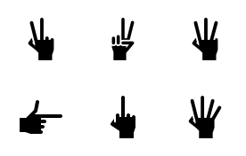 Hand Gestures icon set