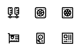 Hardware icon set