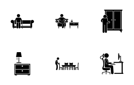 Home House Furniture icon set