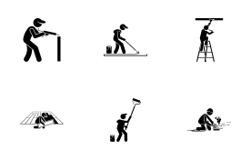 Home Improvement and House Renovation icon set