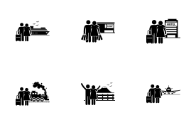 Honeymoon icon set