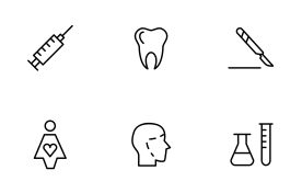 Hospital and Medicine Icons