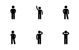Human Posture icon set