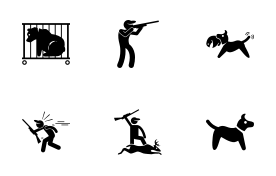 Hunter icon set