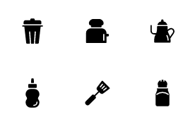 Kitchenware icon set