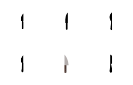 Knife icon set