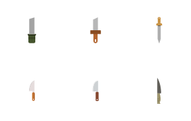 Knife icon set