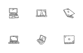 Laptop Handdrawn style