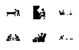 Leisure Activities icon set